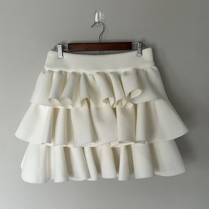 Eien | Ruffled White Skirt | NWOT